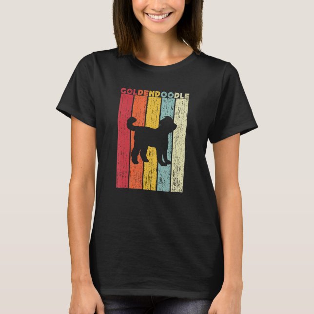 Goldendoodle Retro For Boys Men Doodle Dog Dad Mom T-Shirt (Front)