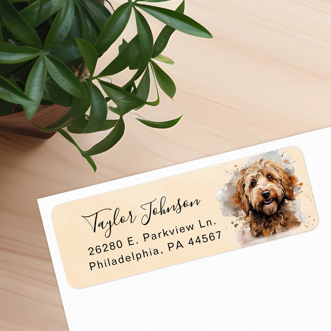 Goldendoodle Return Address Label (Creator Uploaded)