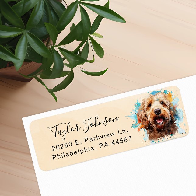Goldendoodle Return Address Label (Creator Uploaded)