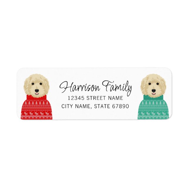Goldendoodle Return Address Labels (Front)