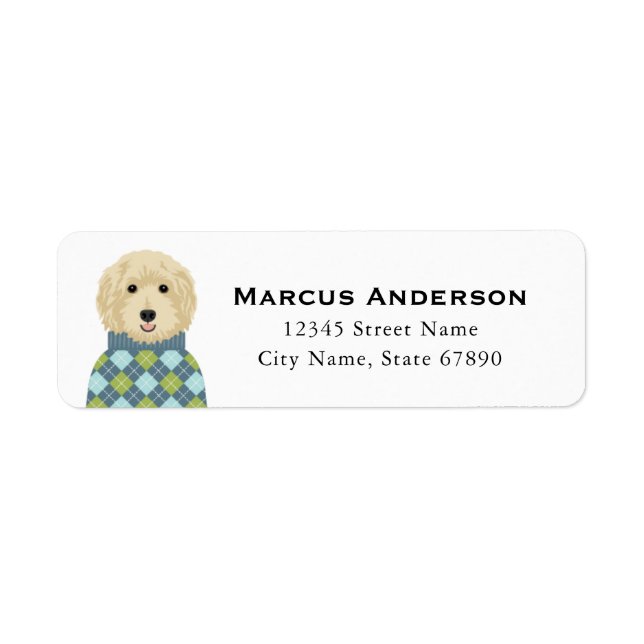 Goldendoodle Return Address Labels (Front)