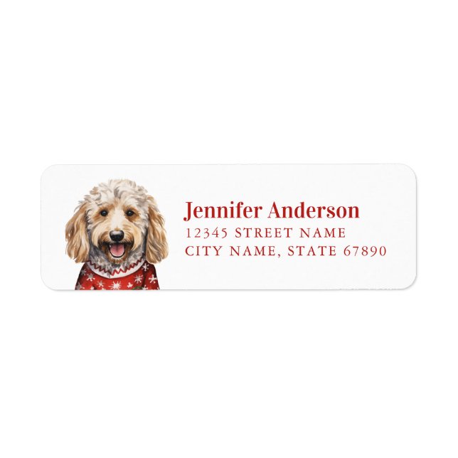 Goldendoodle Return Address Labels (Front)