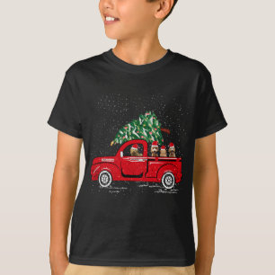 Goldendoodle Riding Red Truck Santa Christmas Paja T-Shirt