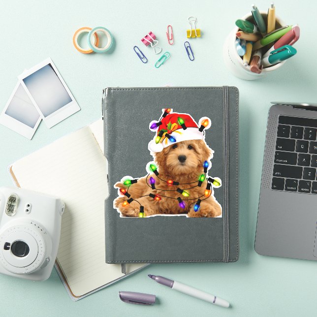 Goldendoodle Santa Dog (iPad Cover)