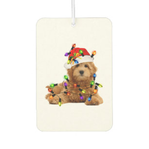 Goldendoodle Santa Dog Air Freshener