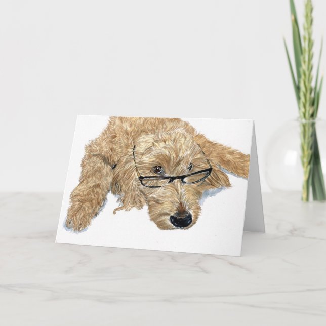 Goldendoodle Stella Greeting Cards (Front)