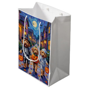Goldendoodle Trick-or-Treating Halloween Costumes Medium Gift Bag