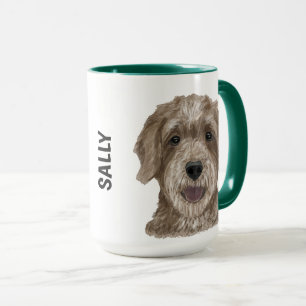 Goldendoodle Watercolor Personalized Mug