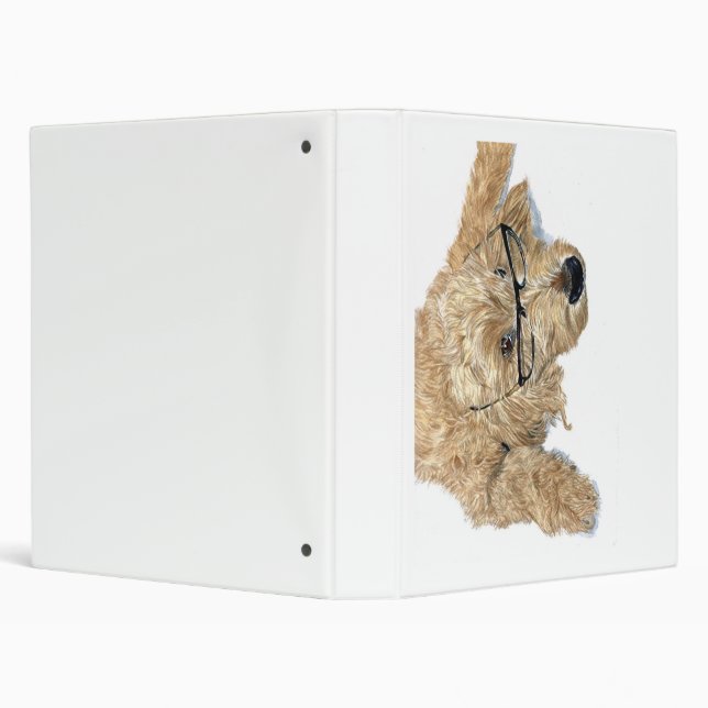 Goldendoodle with Glasses Binder (Background)