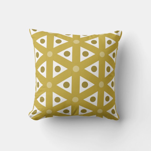 Goldene Nacht Throw Pillow (Front)
