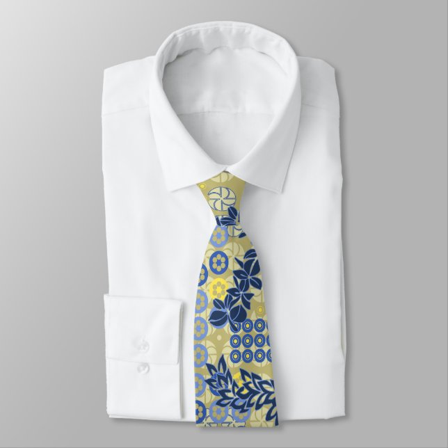 Goldengate Park Floral Two-sided Tie (Tied)