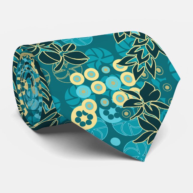 Goldengate Park Floral Two-sided Tie (Rolled)