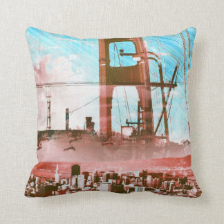 GoldengateBridge SanFrancisco Iconic Panel of Life Throw Pillow
