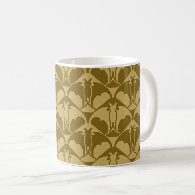 Goldenrod Batty Coffee Mug (Front Right)