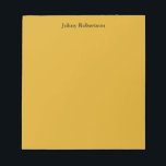 Goldenrod Colour Plain Elegant Professional Modern Notepad<br><div class="desc">Simple,  modern,  minimalist design for companies. This template can be customized to meet all professional occupations.</div>