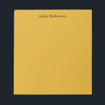 Goldenrod Colour Plain Elegant Professional Modern Notepad<br><div class="desc">Simple, modern, minimalist design for companies. This template can be customized to meet all professional occupations.</div>