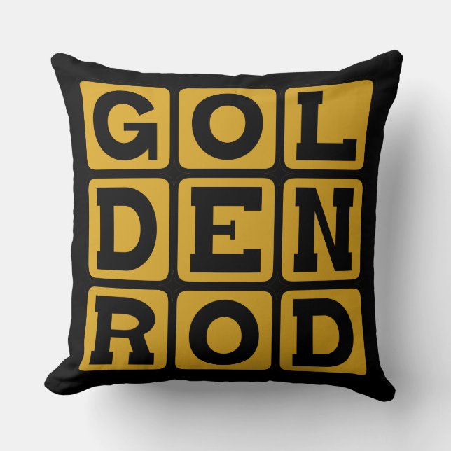 Goldenrod, Colour Throw Pillow (Front)