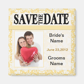 Goldenrod Enregistrer la date Photo Magnet