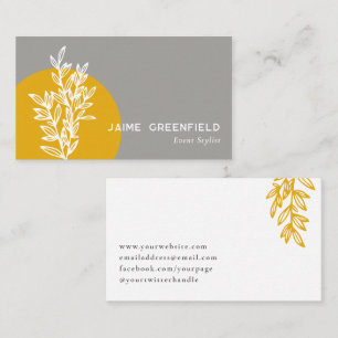 Goldenrod & Greenerline Line Carte de visite d'art