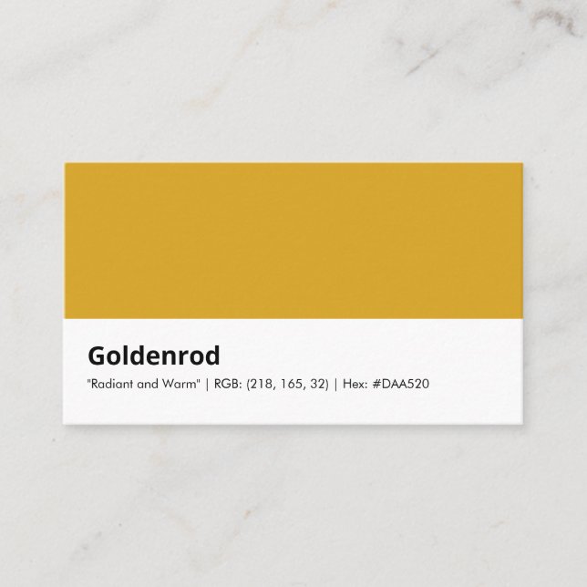 Goldenrod | "Radiant and Warm" Business Card (Front)