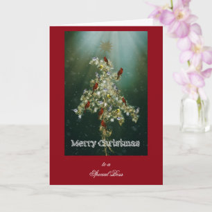 Goldenrod & Songbirds Christmas Greeting Card