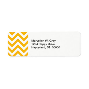 Goldenrod White Large Chevron ZigZag Pattern