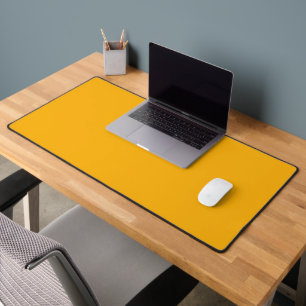 Goldenrod Yellow Autumn Fall Solid Colour Desk Mat