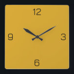 Goldenrod Yellow DAA520 Colour Add Your Name Optio Square Wall Clock<br><div class="desc">Add a name, initials or some text, or keep the colour alone. Colour coordinates with other items in the store based on the name and the HEX code (six-digit hex triplet) shown. Use this code to mix, match and customize any other item to go with this, or to add to...</div>