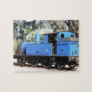 Goldfields blue steam locomotive, Australia Jigsaw Puzzle