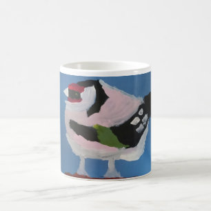 Goldfinch abstract cute bird painting coffee mug