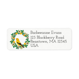 Goldfinch and Wreath Personalize