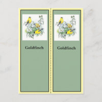 Goldfinch Birding Bookmarks