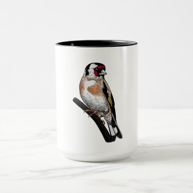 Goldfinch drawing mug (Center)