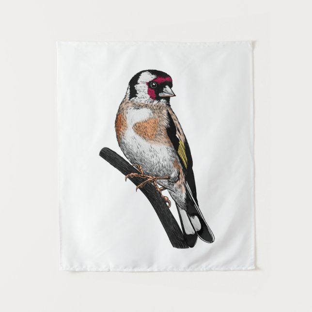 Goldfinch drawing tapestry (Front)