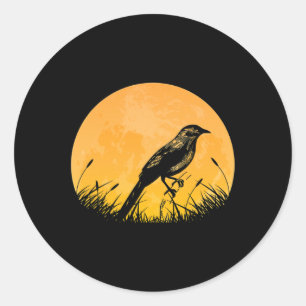 Goldfinch Easy Halloween Outfit Passerine Moon Cos Classic Round Sticker