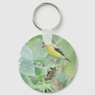 Goldfinch Grunge Keychain