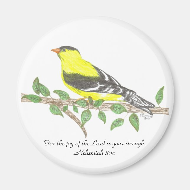 Goldfinch Magnet (Front)