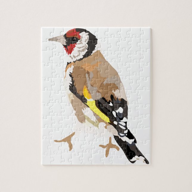 Goldfinch modern illustration jigsaw puzzle (Vertical)