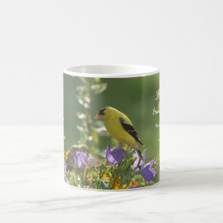 Goldfinch on a Harebell Flower Magic Mug