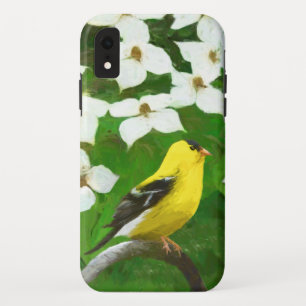 Goldfinch Painting - Cute Original Dog Art iPhone XR Case