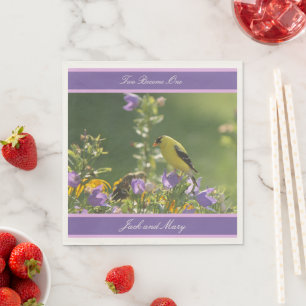 Goldfinch Spring Garden Wedding Napkin