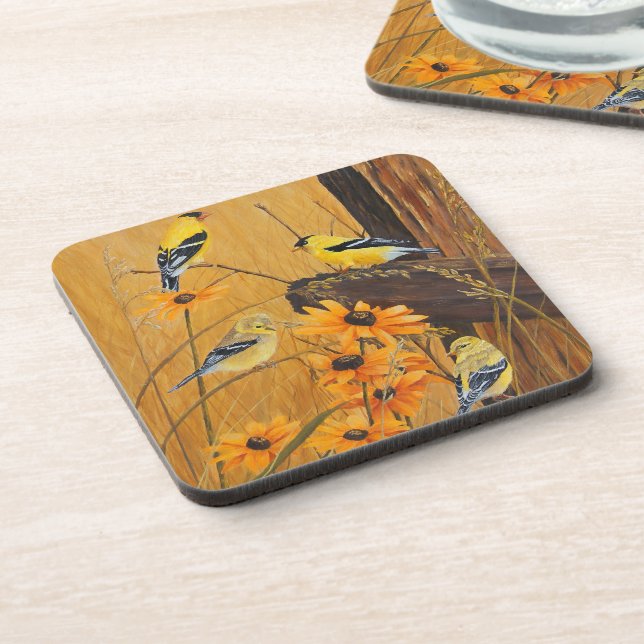 Goldfinches Coaster (Left Side)