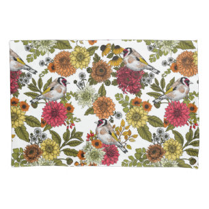 Goldfinches in the garden   pillowcase