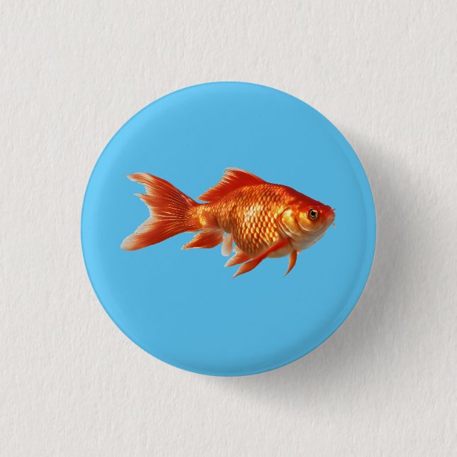 Goldfish 1 Inch Round Button (Front)