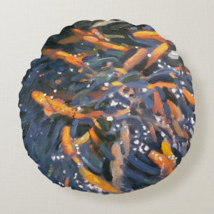 Goldfish 2010 round pillow