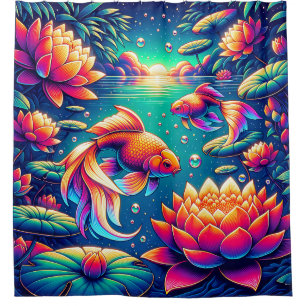 “Goldfish and Lotus Serenity Art”