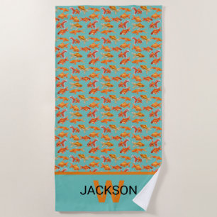 Goldfish beach towel