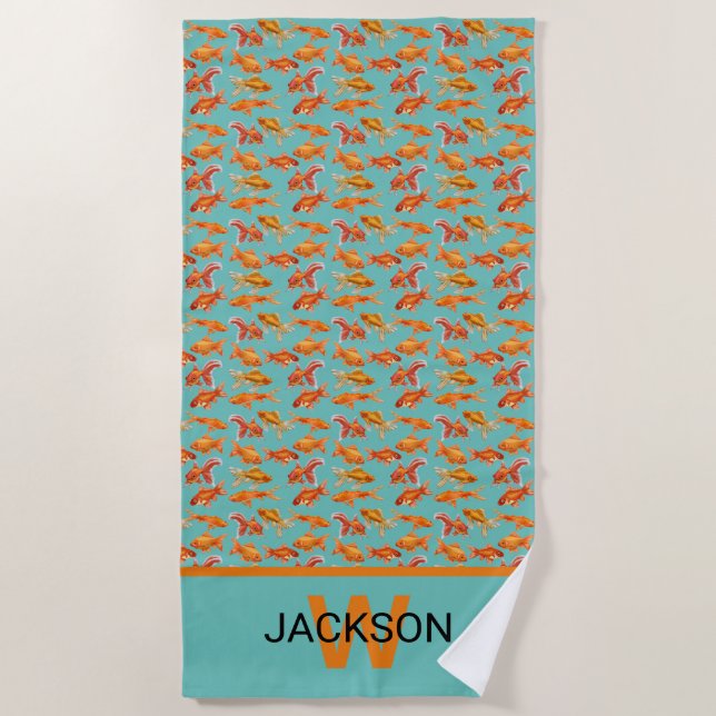 Goldfish  beach towel (Front)