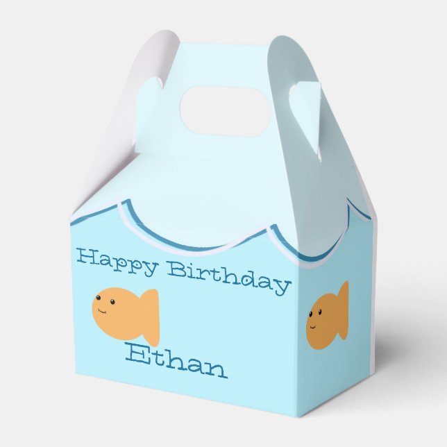 Goldfish Birthday Party Favour Box (Front Side)