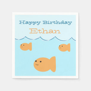 Goldfish Birthday Party Personalized Napkins